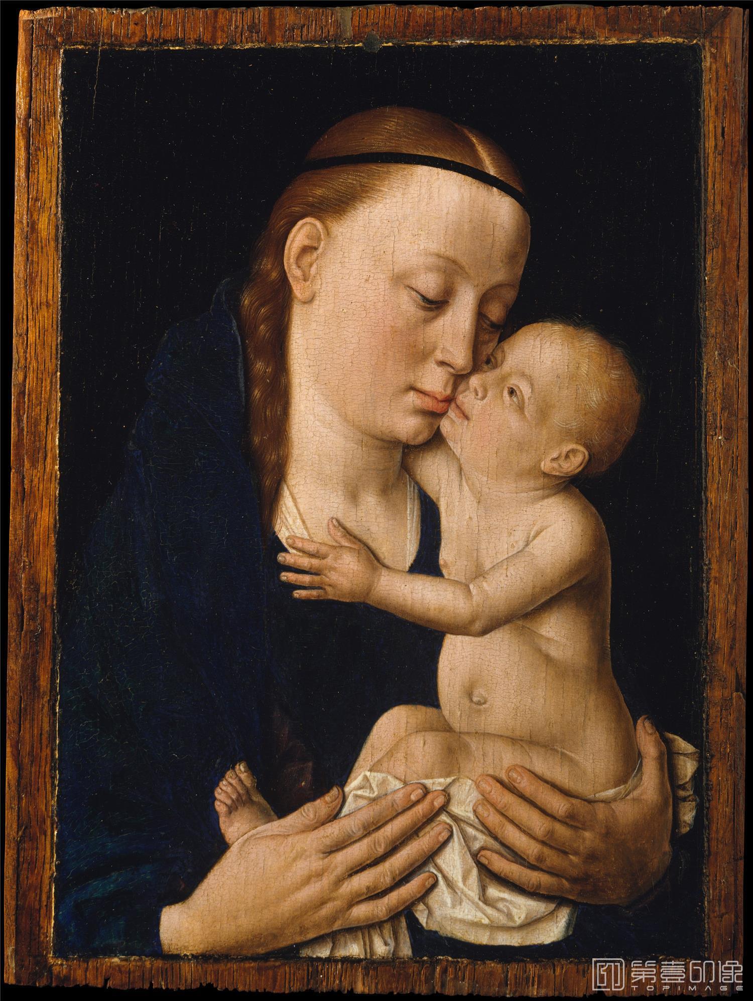 油画-美国纽约大都会美术馆油画藏画-Dieric BoutsVirgin and Child-0534